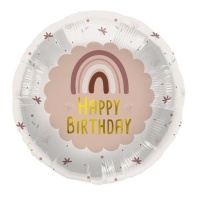 Feliz Aniversário Boho Arco-íris Balão 45 cm - Folat