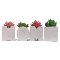 Cactos artificiais com plantador Home 32,3 x 8 x 14 cm - 4 unid.