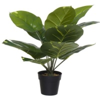 Planta tropical artificial com vaso preto 38 x 38 cm