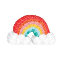 Piñata em miniatura Rainbow Cloud 3D 11,4 x 19 cm