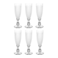 Taça de champanhe 185 ml diamante antracite - 6 unidades