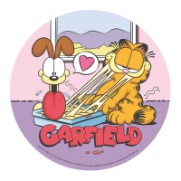 Bolacha comestível Garfield 20 cm - Dekora