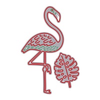 Molde Flamingo com folha Zag - Misskuty - 2 unidades