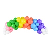 Grinalda de balões arco-íris 2m - PartyDeco - 61 unid.