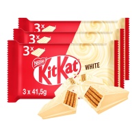 KitKat de chocolate branco com bolacha - Nestlé - 3 unidades