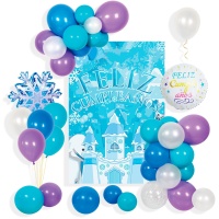 Kit de balões e posters Princesa do Gelo - 43 unid.
