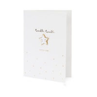 Cartão de felicitações Twinkle Little Star com pin de estrela