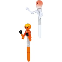 Caneta de Halloween com figura de boxer e luz 18 cm - 1 peça