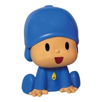 Figura de 9 cm do Pocoyo sentado no bolo