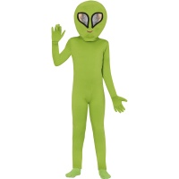 Fato de extraterrestre verde para criança