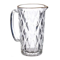 Caneca de diamante de 1 L com rebordo dourado