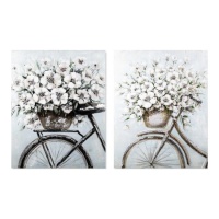 Tela de bicicleta com flores 40 x 50 cm - DCasa - 1 unidade