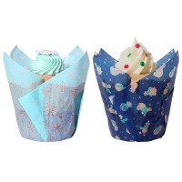 Cápsulas de papel tulipa para muffins congelados - PME - 24 unid.