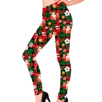 Leggings xadrez de Natal