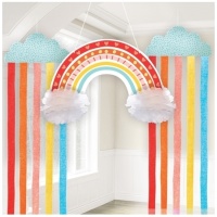 Pingentes decorativos Rainbow Cloud - 3 peças